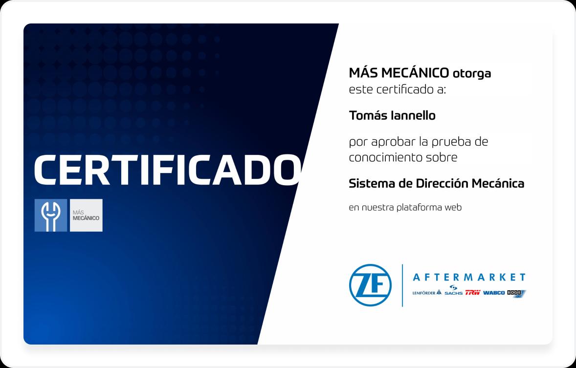 Cerftificación Internacional Más Mecánico